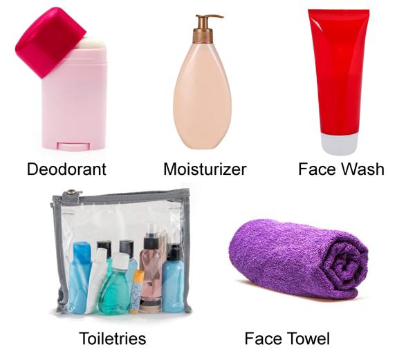 Travel toiletries and body cares