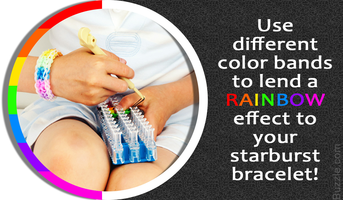 How to make a rainbow loom starburst bracelet - B+C Guides