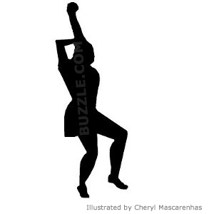 silhouette of a passionate dancer
