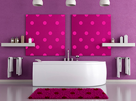 Polka Dot Design for Bathroom