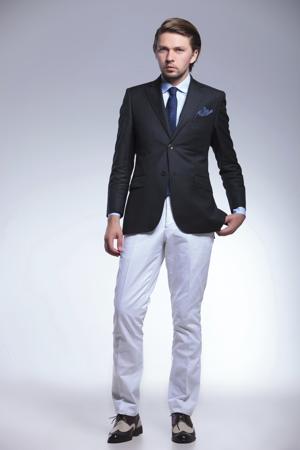 White Pants Jacket for Evening Engagement Party