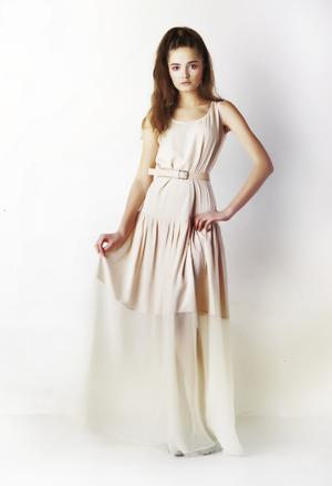 Beige Maxi Dress for Engagement Party