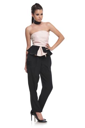 Black Pants Pink Top for Engagement Party